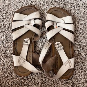 White kids saltwater sandals
